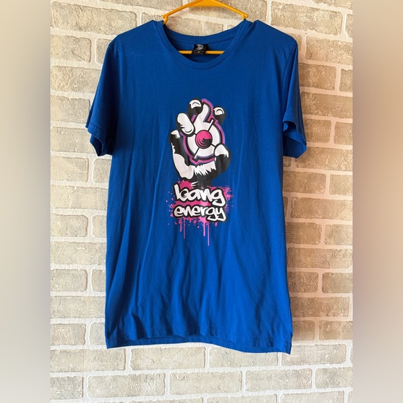 NWOT Revolution Blue Graphic Tee - Picture 1 of 5